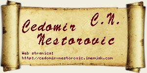 Čedomir Nestorović vizit kartica